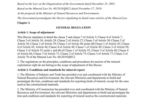 Decree No: 15/2012/ND-CP stipulation in detail the implementation of some articl