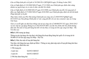 Thông tư 41/2012/TT-BTC hướng dẫn mức thu phí hàng hải tàu thủy có trọng tải