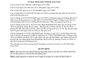 Quyết định 05/2012/QĐ-UBND chế độ chính sách đối với dân quân tự vệ Quảng Nam