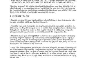 Kế hoạch 08-KH/TW thực hiện Nghị quyết 12-NQ/TW xây dựng Đảng