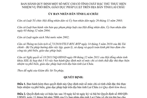 Quyết định số 08/2012/QĐ-UBND mức chi thực hiện phổ biến giáo dục Pháp luật