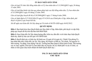 Quyết định 07/2012/QĐ-UBND lập, thẩm định, phê duyệt và cấp Giấy phép