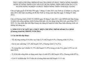 Kế hoạch 13/KH-UBND phát triển kinh tế xây dựng nông thôn mới 2012 Hậu Giang