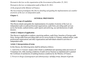 Decree No. 17/2012/ND-CP detailing and guiding the implementation