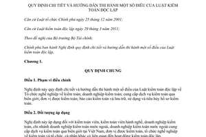 Nghị định 17/2012/NĐ-CP hướng dẫn Luật kiểm toán độc lập