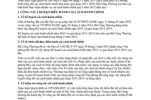 Báo cáo 21/BC-BCT công tác cải cách hành chính quý I năm 2012