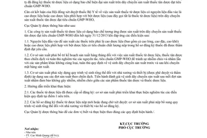 Công văn 5866/QLD-ĐK năm 2012 sản xuất thuốc từ dược liệu dây chuyền sản xuất thuốc tân dược