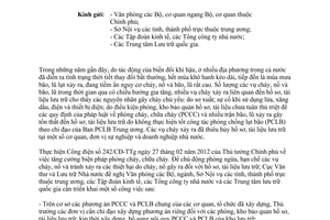 Công văn 246/VTLTNN-TCCB tăng cường công tác phòng cháy, chữa cháy