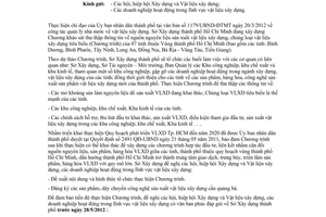 Công văn 2273/SXD-QLVLXD góp ý, đề xuất nội dung xây dựng Chương trình khảo sát