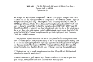 Công văn 493/TTg-KTTH thời hạn thực hiện và thanh toán vốn đầu tư