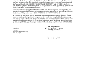 Công văn 18/BXD-KTQH hướng dẫn quy hoạch xây dựng nông thôn mới