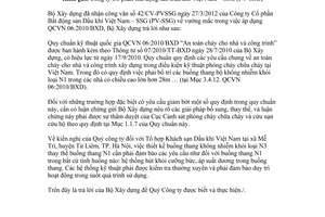Công văn 119/BXD-KHCN áp dụng QCVN 06:2010/BXD