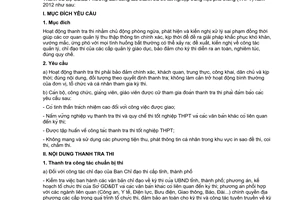 Công văn 323/TTr-GDPT hướng dẫn thanh tra thi tốt nghiệp trung học phổ thông