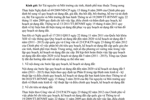 Công văn 429/TCQLĐĐ-CQHĐĐ hướng dẫn về quy hoạch, kế hoạch sử dụng đất