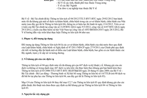 Công văn 2210/BYT-KH-TC hướng dẫn Thông tư liên tịch 04/2012/TTLT-BYT-BTC