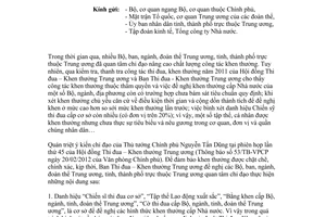 Công văn 475/BTĐKT-VI  nâng cao chất lượng khen thưởng