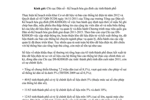 Công văn 198/TCDS-TTTL triển khai công tác cơ sỡ dữ liệu và báo cáo thống kê