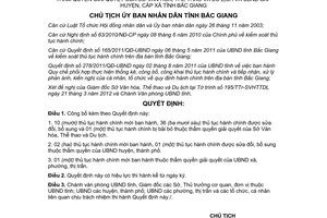 Quyết định 378/QĐ-UBND năm 2012 thủ tục hành chính Sở Văn hóa Bắc Giang