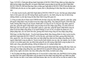 Chỉ thị 04/2012/CT-UBND tái hòa nhập người chấp hành xong án tù Quảng Bình