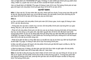 Quyết định 396/QĐ-BKHĐT giao chi tiết kế hoạch vốn trái phiếu Chính phủ