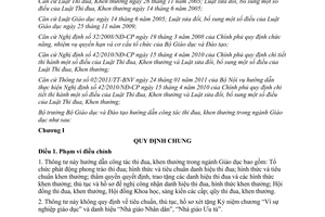 Thông tư 12/2012/TT-BGDĐT hướng dẫn công tác thi đua, khen thưởng