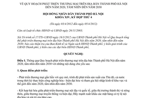 Nghị quyết 02/2012/NQ-HĐND Quy hoạch phát triển thương mại