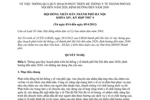 Nghị quyết 06/2012/NQ-HĐND thông qua Quy hoạch phát triển hệ thống y tế