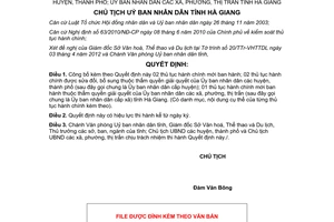 Quyết định 544/QĐ-UBND năm 2012 công bố thủ tục hành chính