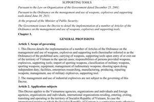 Decree No. 25/2012/ND-CP detailing the implementation of a number of articles