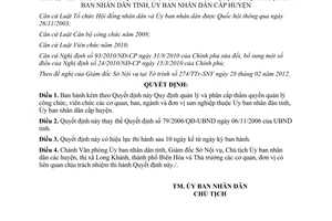 Quyết định 27/2012/QĐ-UBND quản lý công chức viên chức ban ngành Đồng Nai