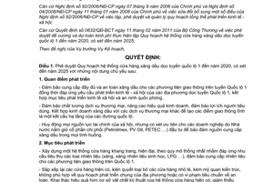 Quyết định 1665/QĐ-BCT phê duyệt Quy hoạch hệ thống cửa hàng xăng dầu