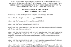 Nghị quyết 02/2012/NQ-HĐND chi đầu tư phát triển ngân sách nhà nước 2011 2015 Kon Tum