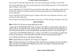 Quyết định 03/2012/QĐ-UBND bãi bỏ văn bản quy phạm pháp luật