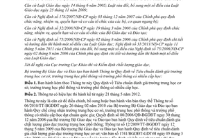 Thông tư 13/2012/TT-BGDĐT Tiêu chuẩn đánh giá trường trung học cơ sở