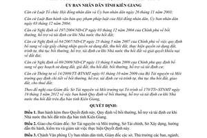 Quyết định 16/2012/QĐ-UBND Quy định bồi thường hỗ trợ và tái định cư