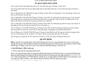 Quyết định 12/2012/QĐ-UBND sửa đổi Quy định đơn giá bồi thường, hỗ trợ nhà ở