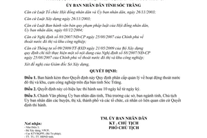 Quyết định 19/2012/QĐ-UBND phân cấp quản lý hoạt động thoát nước đô thị