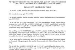 Quyết định 22/2012/QĐ-UBND lệ phí cấp Giấy phép xây dựng