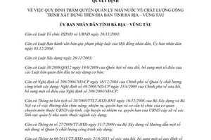 Quyết định 12/2012/QĐ-UBND thẩm quyền quản lý  chất lượng công trình xây dựng