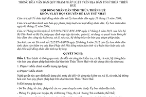 Nghị quyết 05/2012/NQ-HĐND mức chi công tác kiểm tra, xử lý,văn bản