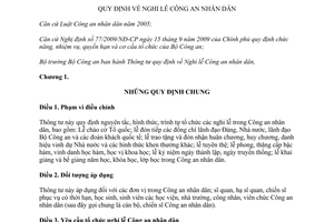 Thông tư 19/2012/TT-BCA Nghi lễ Công an nhân dân