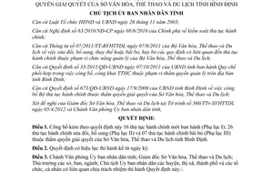 676/QĐ-CTUBND năm 2012 công bố thủ tục hành chính mới