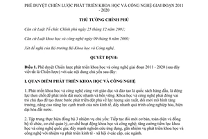 Quyết định 418/QĐ-TTg phê duyệt Chiến lược phát triển khoa học và công nghệ