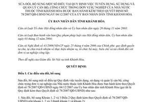 Quyết định 14/2012/QĐ-UBND quản lý cán bộ, công chức trong đơn vị sự nghiệp