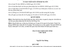 Quyết định 04/2012/QĐ-UBND cộng tác viên kiểm tra văn bản quy phạm pháp luật Hưng Yên