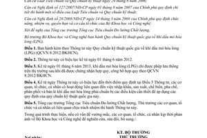 Thông tư 10/2012/TT-BKHCN Quy chuẩn kỹ thuật quốc gia khí dầu mỏ hóa lỏng