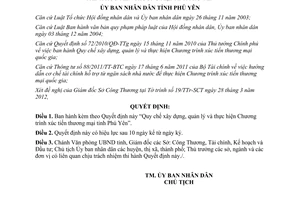 Quyết định 07/2012/QĐ-UBND thực hiện Chương trình xúc tiến thương mại