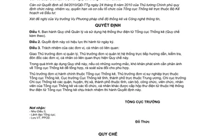 Quyết định 161/QĐ-TCTK  Quy chế Quản lý và sử dụng Hệ thống thư điện tử