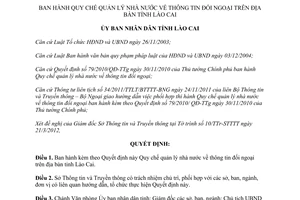 Quyết định 11/2012/QĐ-UBND Quy chế quản lý nhà nước thông tin đối ngoại