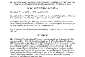 Quyết định 1193/QĐ-UBND 2012 Văn phòng Điều phối xây dựng nông thôn mới 2010-2020 Quảng Nam
